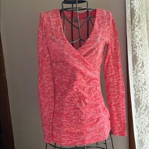Size Small Faux Wrap Vanity Long Sleeve Top